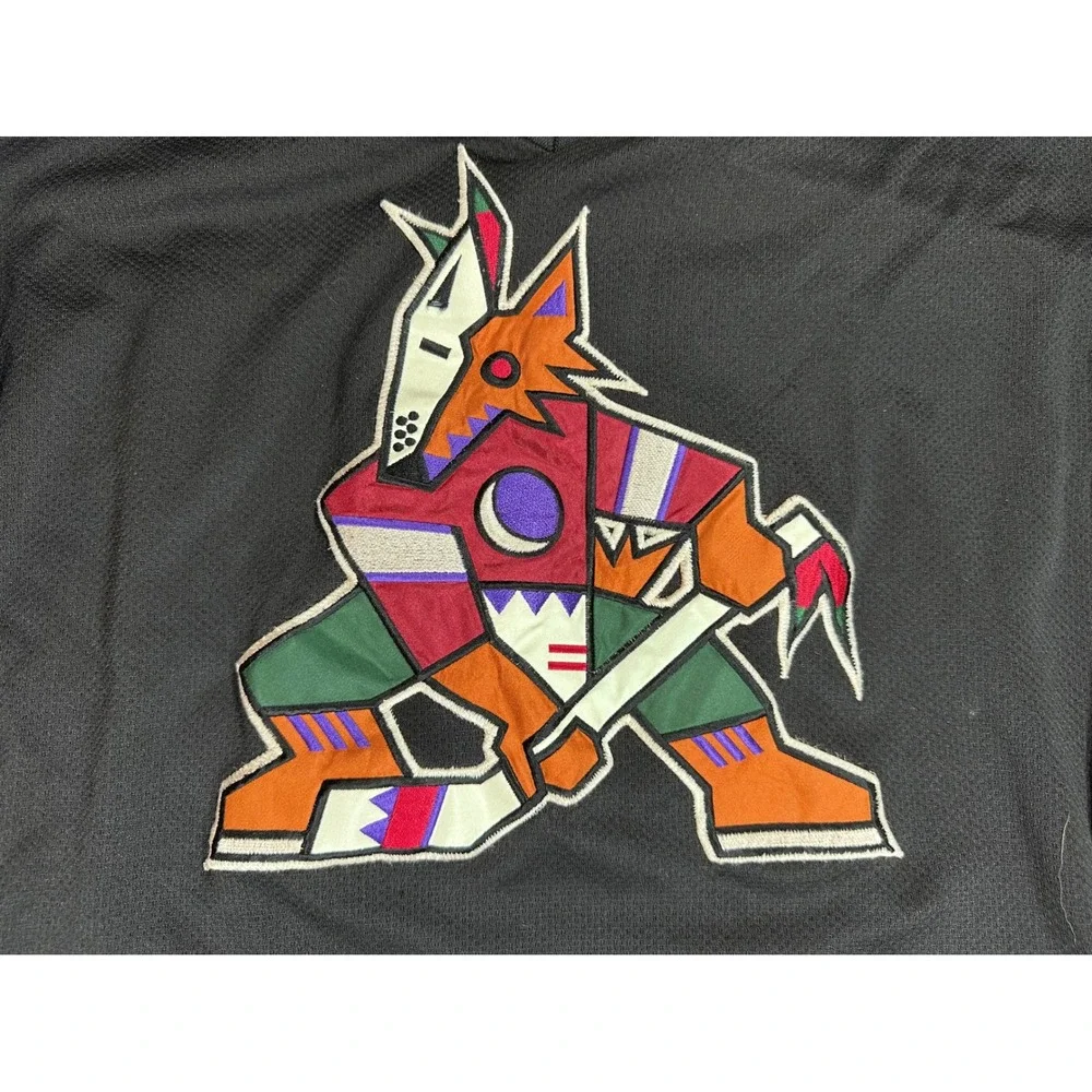 Vintage Phoenix Coyotes Starter NHL Kachina Hockey Jersey Mens Large Black L - Picture 2 of 11